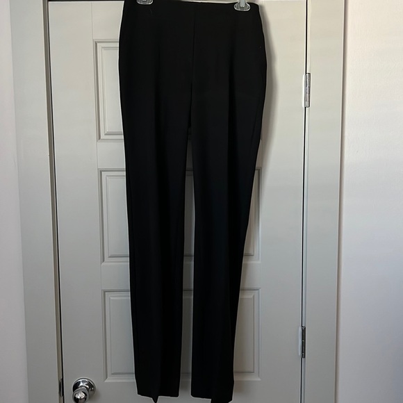 Talbots black flat front side zip mid rise pants women’s slacks Sz 12 L - Picture 3 of 7